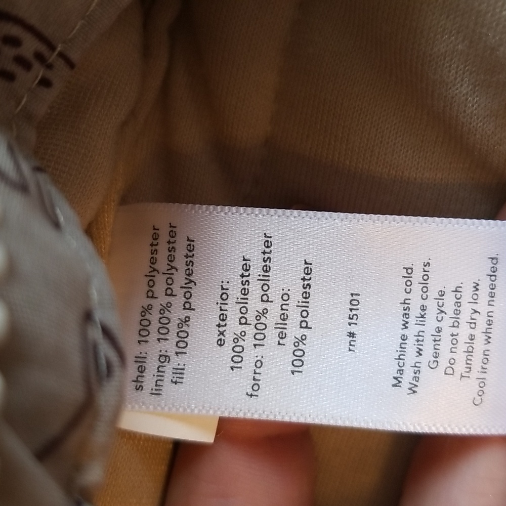 Carters Baby Sack Tan Brown Fox Print Car Seat Coat - Picture 8 of 10